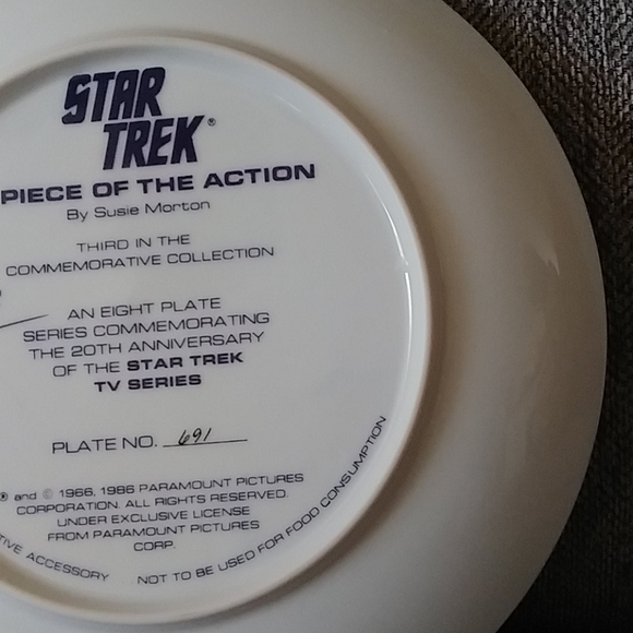 Star Trek a piece of the action collector plate - Picture 9 of 10